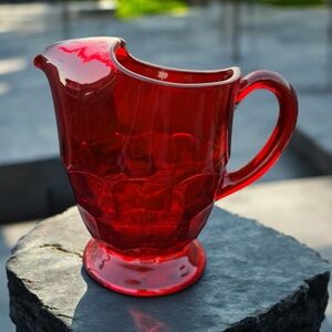 Vintage Viking Glass Georgian ruby red pitcher